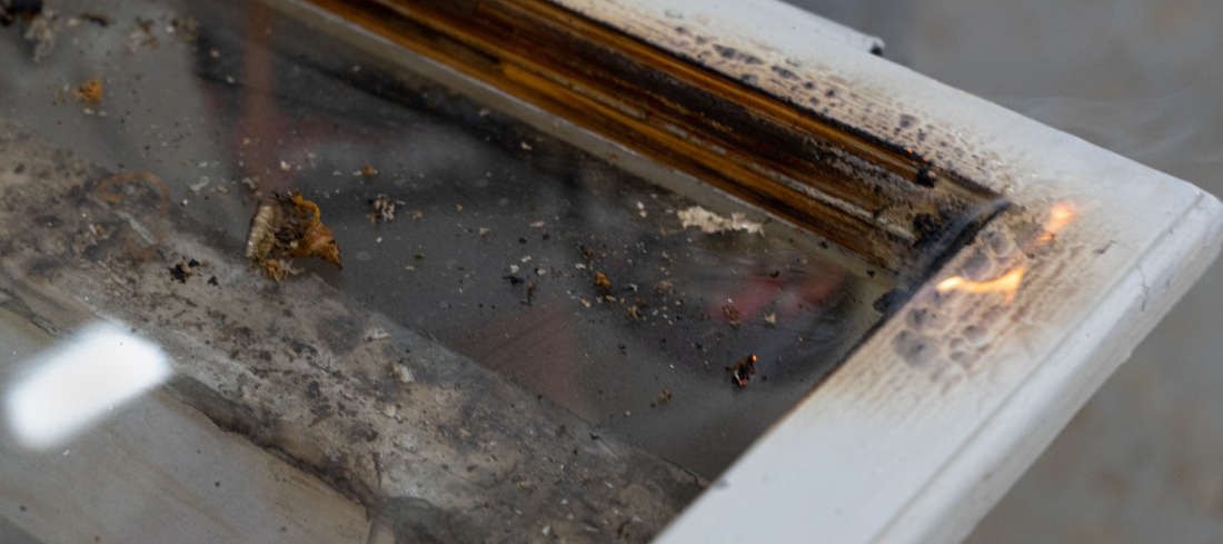 opalování špaletového okna