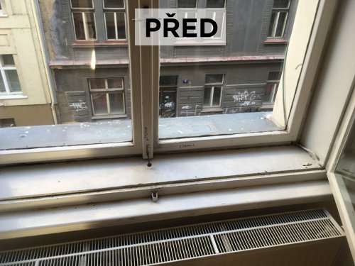 Renovace špaletového okna plná renovace - okno před renovací