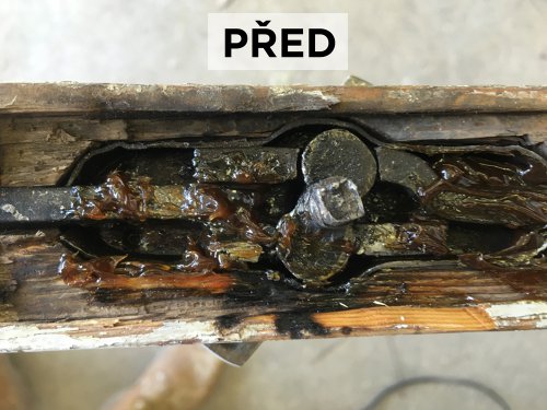 Renovace špaletového okna plná renovace - mechanismus před renovací